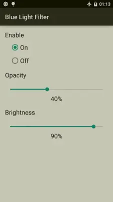 Blue Light & Brightness Filter android App screenshot 1